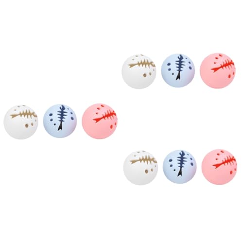 FRCOLOR 9stücke Teiliges Katzenspielzeug Leuchtende Katzenminze-bälle Mit Geräusch Fischgräten-Form Stimulierende Spielzeuge Für Kitten Und Katzen Fördert Die Interaktion Und FRCOLOR 9stücke Teiliges Katzenspielzeug Leuchtende Katzenminze-bälle Mit Geräusch Fischgräten-Form Stimulierende Spielzeuge Für Kitten Und Katzen Fördert Die Interaktion Und von FRCOLOR