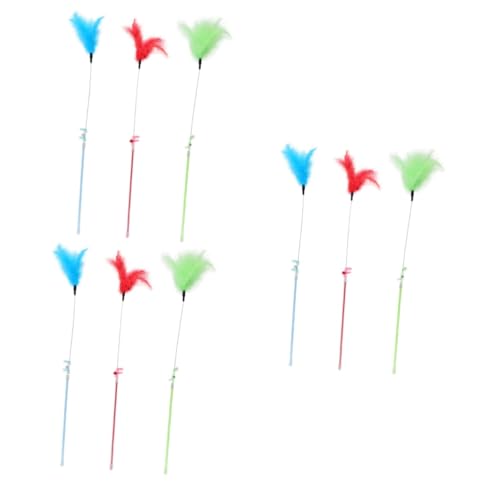 FRCOLOR 9stücke Teiliges Katzenspielzeug Interaktive Katzenangel Mit Federn Und Geräusch Für Selbstständiges Spielen Und Training Der Neugierde Ihrer Katze FRCOLOR 9stücke Teiliges Katzenspielzeug Interaktive Katzenangel Mit Federn Und Geräusch Für Selbstständiges Spielen Und Training Der Neugierde Ihrer Katze von FRCOLOR