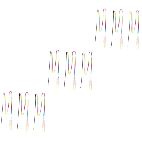 FRCOLOR 9stücke Interaktive Katzenangelstäbe Mit Bunten Satinbändern Lange Teaser-Sticks Für Katzen Spielzeug Bewegung Und Spielspaß Für Haustiere FRCOLOR 9stücke Interaktive Katzenangelstäbe Mit Bunten Satinbändern Lange Teaser-Sticks Für Katzen Spielzeug Bewegung Und Spielspaß Für Haustiere von FRCOLOR