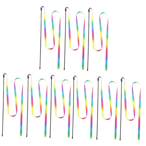 FRCOLOR Puzzle-Spielzeug 9 STK Haustier Angeln Zauberstab Puppenhaus Fischglas Stockspielzeug Spielzeuge Katzen-Teaser-Spielzeug Kätzchen neckendes Spielzeug Haustier Katze Trainingsstock von FRCOLOR