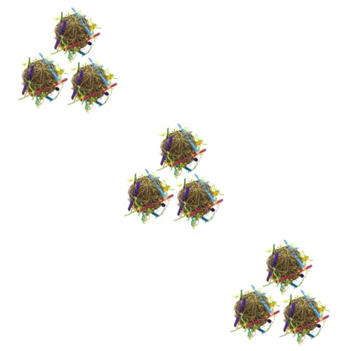 FRCOLOR 9 STK Plüschtiere Jugueten Kleines Vogelspielzeug Papierfaden Spielzeug Für Sittiche Vogelbissspielzeug Nymphensittich-Spielzeug Der Vogel Papagei Grasseide Bambus FRCOLOR 9 STK Plüschtiere Jugueten Kleines Vogelspielzeug Papierfaden Spielzeug Für Sittiche Vogelbissspielzeug Nymphensittich-Spielzeug Der Vogel Papagei Grasseide Bambus von FRCOLOR