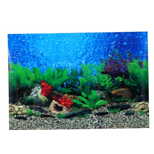 FRCOLOR Aquarium-Hintergrundaufkleber 20 Gallonen Aquarium Hintergrund Wandaufkleber Selbstklebende Aquarium Dekoration Aquarium Wanddekoration 3D-Aquarium-Aufkleber von FRCOLOR
