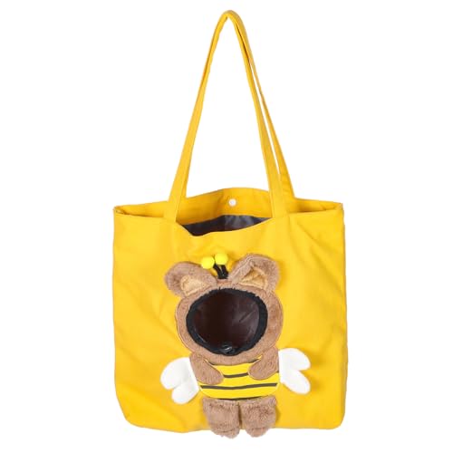 FRCOLOR Katzentragetasche Atmungsaktive Katzentrage tiertransporttasche Katzen Handtasche Leinentasche -Katzentrage im Freien tragbare Haustiertasche niedlich Schultertaschen Zubehör von FRCOLOR
