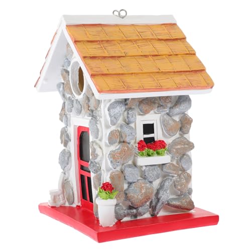 FRCOLOR Stabiles Vogelhaus Aus Kunstharz Vogelnest-Dekoration Wetterfestes Vogelhaus Für Draußen Mit Einfacher Aufhängemöglichkeit FRCOLOR Stabiles Vogelhaus Aus Kunstharz Vogelnest-Dekoration Wetterfestes Vogelhaus Für Draußen Mit Einfacher Aufhängemöglichkeit von FRCOLOR