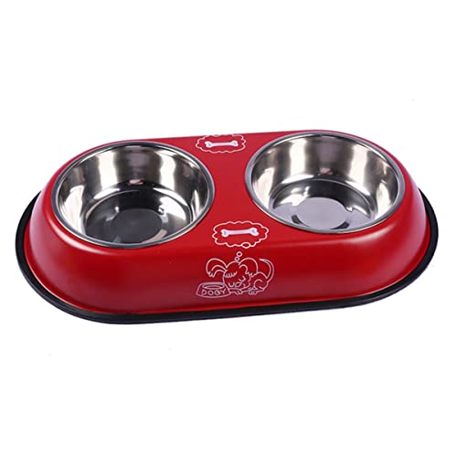 FRCOLOR Futternapf-Set Für Haustiere Doppelnapf Für Hundefutter Und Wasser Edelstahl Größe S Rot Kein Lärm FRCOLOR Futternapf-Set Für Haustiere Doppelnapf Für Hundefutter Und Wasser Edelstahl Größe S Rot Kein Lärm von FRCOLOR