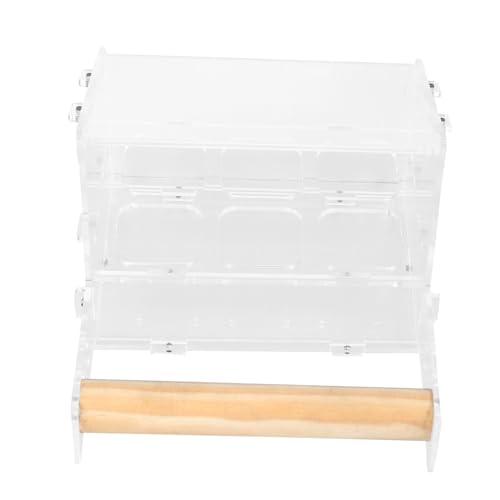 FRCOLOR Fächer Vogel-futterspender Mit Holzstange Hängende Futterbox Für Papageien Futterhaus Vermeidung Von Verschmutzungen Im Käfig Oder Garten FRCOLOR Fächer Vogel-futterspender Mit Holzstange Hängende Futterbox Für Papageien Futterhaus Vermeidung Von Verschmutzungen Im Käfig Oder Garten von FRCOLOR