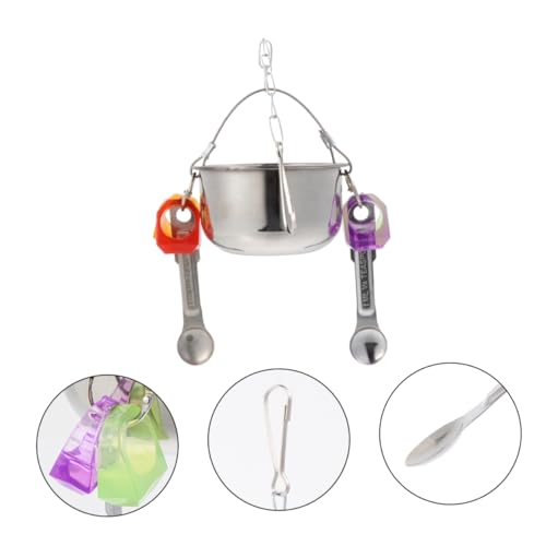 FRCOLOR Hängende Futterschale Für Vögel Edelstahl Vogeltrink Und Futterbehälter Stabiler Standhalter Für Käfige Und Gärten Praktisch Für Wellensittiche Und Papageien FRCOLOR Hängende Futterschale Für Vögel Edelstahl Vogeltrink Und Futterbehälter Stabiler Standhalter Für Käfige Und Gärten Praktisch Für Wellensittiche Und Papageien von FRCOLOR