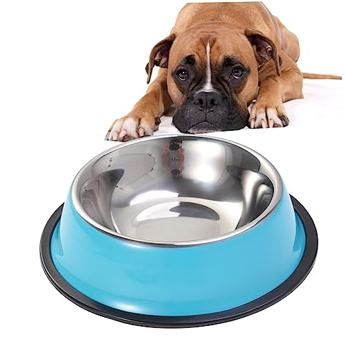 FRCOLOR Edelstahl-hundenapf Mit Rutschfester Unterlage Für Wasser Und Futter Langlebig Geruchlos Für Welpen Und Katzen Verhindert Verrutschen Und Kratzer Dem Boden von FRCOLOR