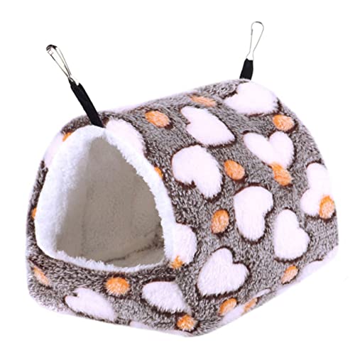 FRCOLOR Hängendes Hamsterbett Aus Baumwolle Für Zwerghamster Warmes Und Weiches Hängematten-Design Mit Haken Für Käfige Und Kleine Haustiere von FRCOLOR