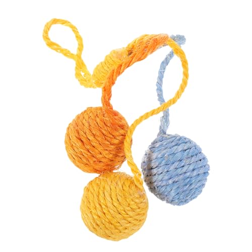 FRCOLOR Katzen-spielball Aus Sisal Interaktives Mit Für Katzen DREI-Farben-hängender Für Kätzchen Fördert Sicheres Und Gesundes Spielen Innenräumen FRCOLOR Katzen-spielball Aus Sisal Interaktives Mit Für Katzen DREI-Farben-hängender Für Kätzchen Fördert Sicheres Und Gesundes Spielen Innenräumen von FRCOLOR