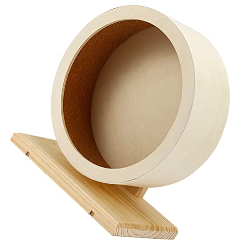 FRCOLOR Leises Laufrad Für Meerschweinchen Laufrad Aus Holz Für Haustiere Spielzeug Für Eichhörnchen Chinchillas Rennmäuse von FRCOLOR