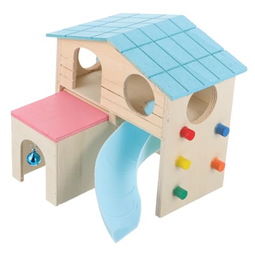FRCOLOR Hamsterhaus Haustier-mäuse-hütte Zubehör Für Hamster Kleintierlebensraum Hamster Labyrinth Spielzeug Zur Bereicherung Von Hamstern Hamster Zeug Holz Familie Plattformklettern FRCOLOR Hamsterhaus Haustier-mäuse-hütte Zubehör Für Hamster Kleintierlebensraum Hamster Labyrinth Spielzeug Zur Bereicherung Von Hamstern Hamster Zeug Holz Familie Plattformklettern von FRCOLOR