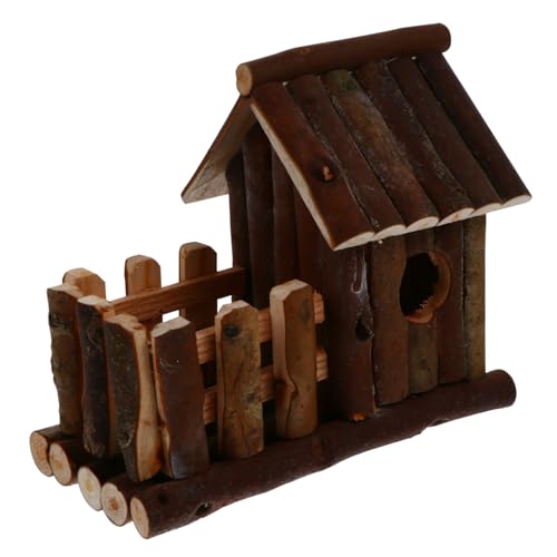 FRCOLOR Hamsterhaus Spielzeug Kauen Chinchilla-Nest Holz von FRCOLOR