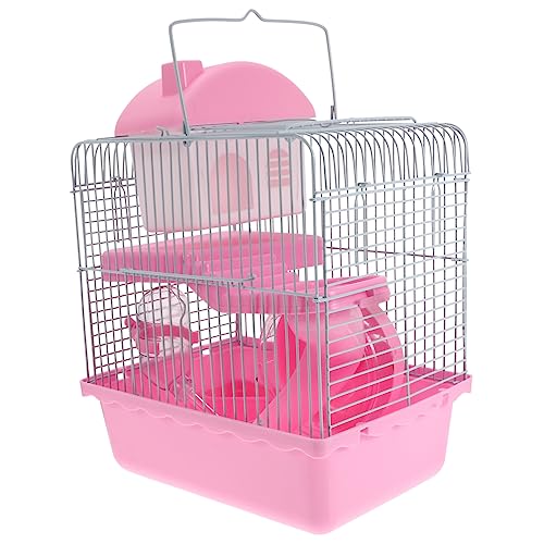 FRCOLOR Doppelstöckiger Hamsterkäfig Aus Strapazierfähigem Material Tragbar Für Kleine Haustiere Schlaf Und Spielplatz Für Hamster Und Mäuse Sanftem FRCOLOR Doppelstöckiger Hamsterkäfig Aus Strapazierfähigem Material Tragbar Für Kleine Haustiere Schlaf Und Spielplatz Für Hamster Und Mäuse Sanftem von FRCOLOR