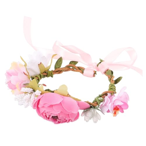 FRCOLOR Haustierhalsband Blumenkranz Blumenschmuck Outdoor-zubehör Hunde-hochzeits-Bandana Hundefliege Haustierzubehör Hundehalsband Mit Blumenmuster Stoffblumen-katzenhalsband Die Katze von FRCOLOR