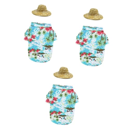 FRCOLOR 3-teiliges Haustier- Und Hemd-Set Für Hunde Und Katzen Haustiermütze Bequemes Strohmaterial Größe L Modische Haustierkleidung FRCOLOR 3-teiliges Haustier- Und Hemd-Set Für Hunde Und Katzen Haustiermütze Bequemes Strohmaterial Größe L Modische Haustierkleidung von FRCOLOR
