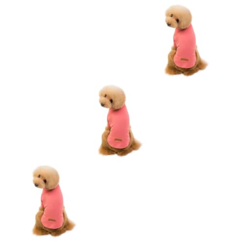 FRCOLOR Haustierkleidung 3st Welpen-Outfits Kleidung Hundehemd Aus Baumwolle Haustier-baumwollhemd Schlafanzug Aus Baumwolle Für Haustiere Baumwoll-Shirt Sommerkleid Leer Joggingleine von FRCOLOR