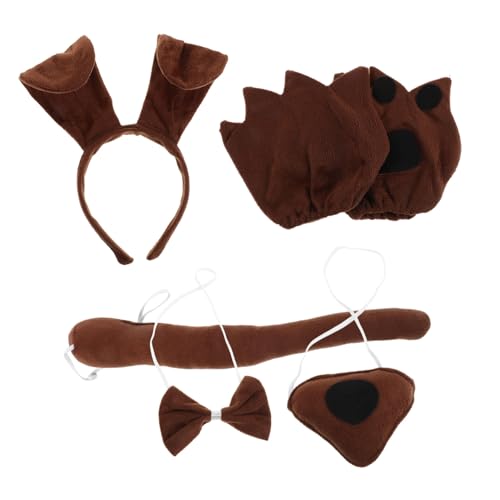 FRCOLOR Hunde Kostüm Zubehör für Weiches Atmungsaktives Material mit Hund Ohren Stirnband Fliege Nase und Pfoten Handschuhe für Rollenspiele Halloween und Karneval FRCOLOR Hunde Kostüm Zubehör für Weiches Atmungsaktives Material mit Hund Ohren Stirnband Fliege Nase und Pfoten Handschuhe für Rollenspiele Halloween und Karneval von FRCOLOR