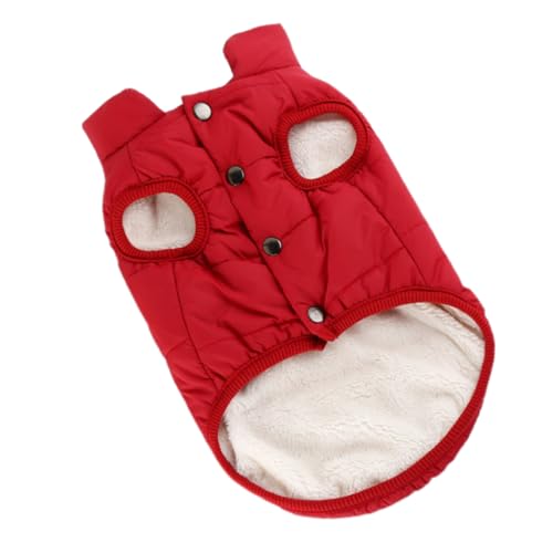 FRCOLOR der Hund Hundekleidung Welpenkleidung comdum Kleidung Kleidung Mäntel Mantel Hund Winter Hundebekleidung Winter wattiert Herbst und Winter Baumwollmantel Jacke rot von FRCOLOR