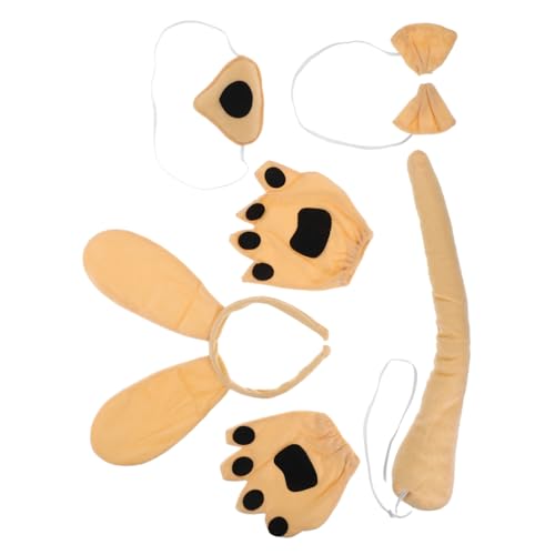 FRCOLOR Hundekostüm Set mit Niedlichem Welpen Stirnband und Handschuhen Tierkostüm Zubehör für Fasching Halloween Rollenspiele Party Realistisch Gestaltetes Hunde kostüm von FRCOLOR