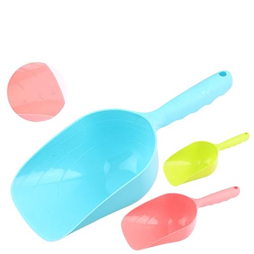 FRCOLOR Katzenstreu Schaufel Kunststoff Praktische Farbenfrohe Reinigungs-Schaufel Für Katzen Zufällige Farbe Ergonomisches Design Mit Finger-Slot Für Komfortable Handhabung Effektiven von FRCOLOR
