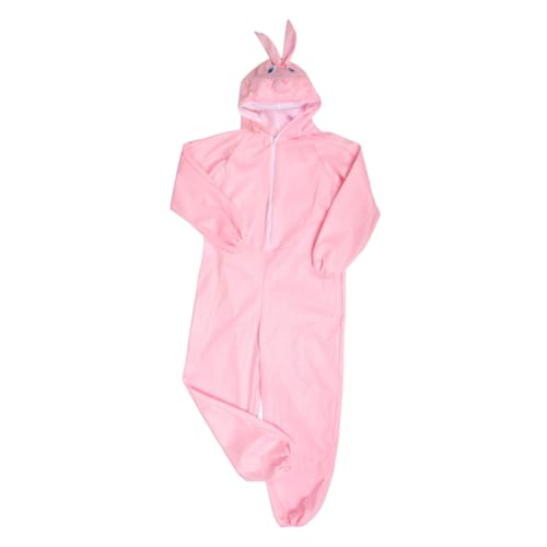FRCOLOR Kaninchenleistung Kostüm Hasenkostüm Für Bunny -Anzug -Cosplay Haustier -Kaninchen -Kopfschmuck Hasen-Cosplay Kindermagierkostüm Kostümzubehör Für Rosa Baumwolle von FRCOLOR