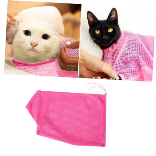 FRCOLOR transporttasche Katze Katzen transporttasche rosa Katzentasche Haustier-Badetasche die Katze Netztasche Katzenpflegetasche Multifunktion Beauty-Tasche Bad Artefakt von FRCOLOR