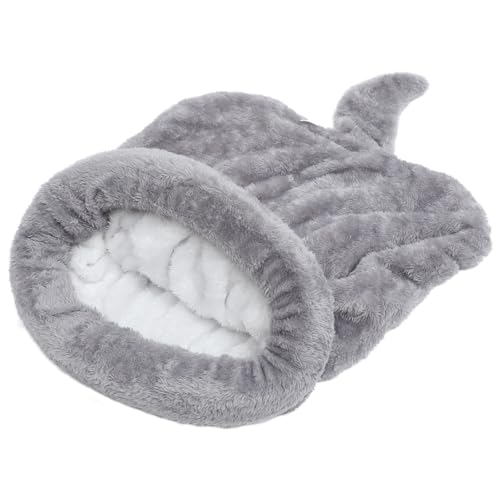 FRCOLOR Winter Katze Schlafsack, Katze Schlafsack für Indoor Katzen, 360° Warmes halb geschlossenes großes weiches Plüsch Katze Sack Bett Nett für Katzen FRCOLOR Winter Katze Schlafsack, Katze Schlafsack für Indoor Katzen, 360° Warmes halb geschlossenes großes weiches Plüsch Katze Sack Bett Nett für Katzen von FRCOLOR