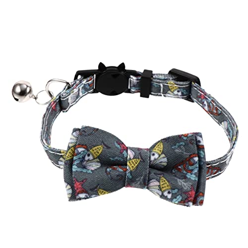 FRCOLOR Katzenhalsband Welpen Hundefliege ID-Kragen für Katzenbogen Kätzchenhalsbänder Haustier Pet-Bogen-Kette Katze Hals dekor Kätzchenhalsband bunt Universum Nylon von FRCOLOR