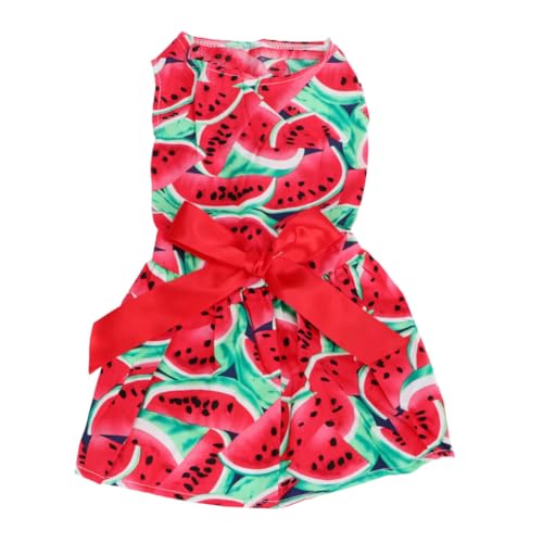FRCOLOR Bezauberndes Hundekleid mit Wassermelonen-Design Leichte und Atmungsaktive Kleidung für Hunde Rot Größe L FRCOLOR Bezauberndes Hundekleid mit Wassermelonen-Design Leichte und Atmungsaktive Kleidung für Hunde Rot Größe L von FRCOLOR
