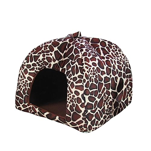 FRCOLOR tierzelt kuschelbett Hunde Kennel kuschelhöhle katzenkörbe kleines Hundebett Bett für Kleintiere Kerzenhalter aus Glas Haustierbetthaus hundehaus Bett Erdbeernest Zwinger von FRCOLOR