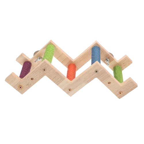 FRCOLOR Kletterleiter für Papageien Vogelkletterleitern Vogelstange aus nager Spielzeug Bird Toys Innenausstattung Kauspielzeug Vogelkäfig Holzleiter Haustier von FRCOLOR