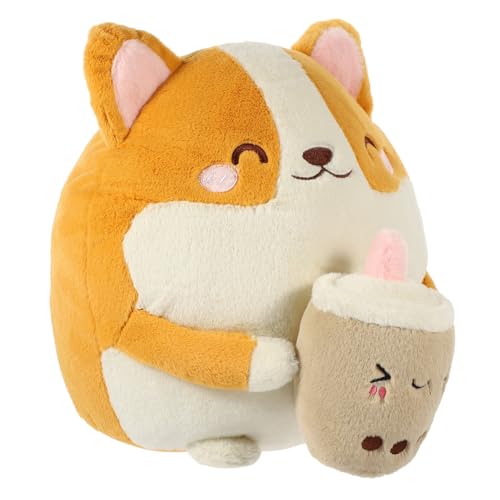 FRCOLOR Kuscheliges Plüsch Hundespielzeug Corgi Milchtee Becher Weiches Stofftier Mädchen Niedliches Cartoon Haustier Dekoration Sofa Schlafzimmer FRCOLOR Kuscheliges Plüsch Hundespielzeug Corgi Milchtee Becher Weiches Stofftier Mädchen Niedliches Cartoon Haustier Dekoration Sofa Schlafzimmer von FRCOLOR