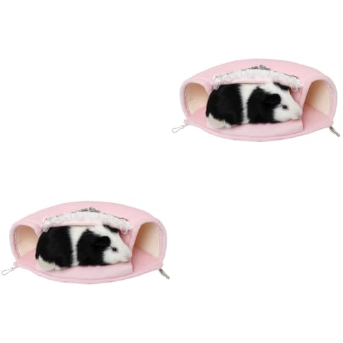 FRCOLOR Meerschweinchen Hängematte 2 Stück Hamster-Beutel Mäusebett Igel-Tunnel Igelbett Kleintier-Schlafbeutel Hamster-Versteck -Bett Hangming Hamsterbett Igel-Beutel -Beutel von FRCOLOR
