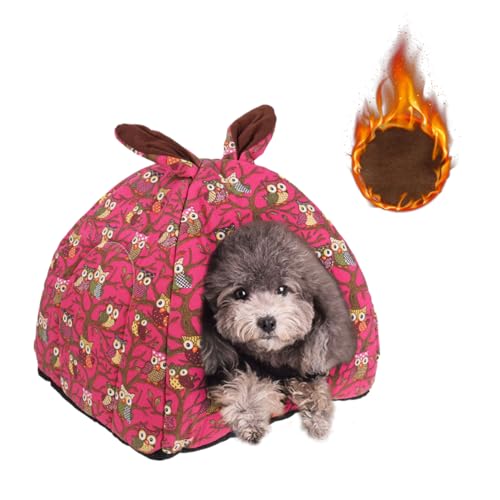FRCOLOR Warme Haustierhütte Hundebett Matte Weiches Sofa für Katzen Hunde Innenzelt Eule Rose Rot Heimtierbedarf FRCOLOR Warme Haustierhütte Hundebett Matte Weiches Sofa für Katzen Hunde Innenzelt Eule Rose Rot Heimtierbedarf von FRCOLOR