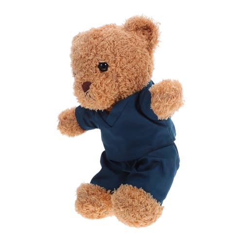 FRCOLOR Niedlicher Pflegebär Plüschfigur Weiches Stofftier mit Krankenschwester Outfit Perfektes für Pflegeabsolventen und Medizinisches Personal Souvenir für Gesundheitsberufe von FRCOLOR