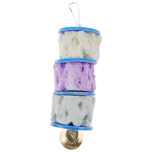 FRCOLOR Naturstein Kauspielzeug Für Vögel Bunte Papageien-spielzeuge Mit Glocke Zum Zähneknirschen Und Spielen Im Vogelkäfig Geeignet Für Wellensittiche Und Nymphensittiche FRCOLOR Naturstein Kauspielzeug Für Vögel Bunte Papageien-spielzeuge Mit Glocke Zum Zähneknirschen Und Spielen Im Vogelkäfig Geeignet Für Wellensittiche Und Nymphensittiche von FRCOLOR
