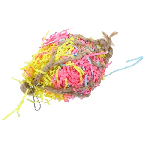 FRCOLOR Papagei Spielzeug Aus Drahtgeflecht Kaupaket Für Vögel Sicher Und Praktisch Für Vogelkäfige Und Vogelbadewannen Farbenfrohes Design Aktivitäten von FRCOLOR