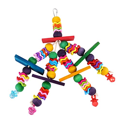 FRCOLOR Hängendes Kauspielzeug Für Papageien Bunte Naturholz-perlen Beißspielzeug Zur Zahn Und Krallenpflege Für Vögel Im Käfig Fördert Gesundheit Und Stimmung FRCOLOR Hängendes Kauspielzeug Für Papageien Bunte Naturholz-perlen Beißspielzeug Zur Zahn Und Krallenpflege Für Vögel Im Käfig Fördert Gesundheit Und Stimmung von FRCOLOR