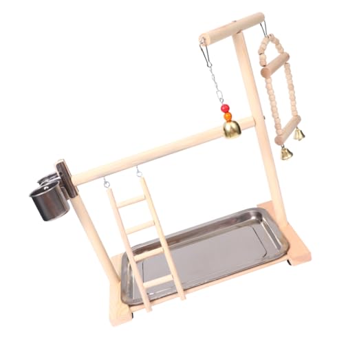 FRCOLOR Papageienständer Futterbox Spielplatzglocke Kletterspielzeug Für Vögel Sittiche Sittich Spielzeug Vogel Spielen Stand Kaninchenschaukel Für Sittichkäfig Abspielen Der Vogel Hölzern FRCOLOR Papageienständer Futterbox Spielplatzglocke Kletterspielzeug Für Vögel Sittiche Sittich Spielzeug Vogel Spielen Stand Kaninchenschaukel Für Sittichkäfig Abspielen Der Vogel Hölzern von FRCOLOR