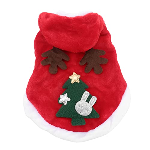 FRCOLOR Hundekleidung Weihnachts-Haustier-Warmer Mantel Flanell Elchmuster Stilvoller Welpen-Kapuzenmantel Für M 40cm Brust FRCOLOR Hundekleidung Weihnachts-Haustier-Warmer Mantel Flanell Elchmuster Stilvoller Welpen-Kapuzenmantel Für M 40cm Brust von FRCOLOR