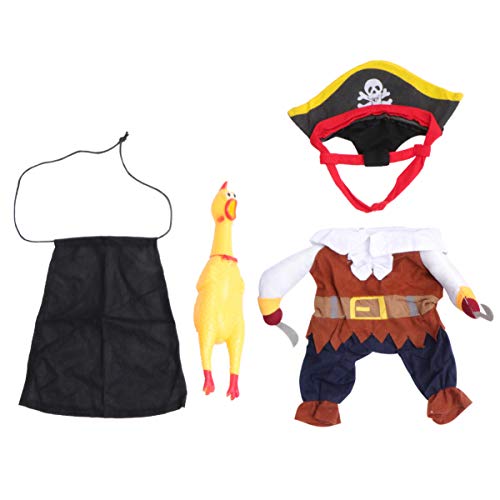 FRCOLOR Satz Haustier Tuch Pullover Kleider Katze-Hund-Teufel-Kostüm Piratenkostüm Piratenanzug für Haustiere Haustier-Cosplay-Kostüm -Hund Kleidung Katze Haustier Verwandlungs-Outfit von FRCOLOR