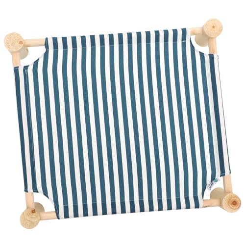 FRCOLOR Erhöhtes Waschbares Katzenbett Haustierbett Aus Holz für Hunde Katzenbett Gestreiftes Baldachin FRCOLOR Erhöhtes Waschbares Katzenbett Haustierbett Aus Holz für Hunde Katzenbett Gestreiftes Baldachin von FRCOLOR