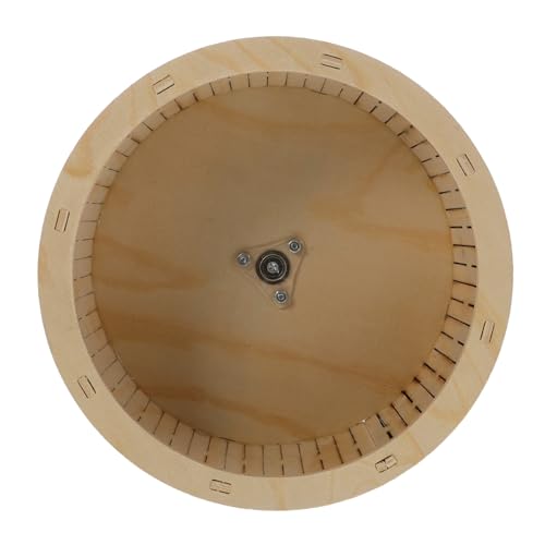 FRCOLOR Gesunde Bewegung Für Ihren Hamster 22 cm Großes Laufrad Aus Holz Mit Stummschaltung Für Chinchillas Meerschweinchen Und Hamster von FRCOLOR