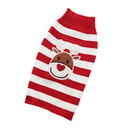 FRCOLOR Hund gestrickter Pullover Strickwaren für weihnachtshunde Kleiner Hundepullover Weihnachtspullover Welpenkleidung gestrickter Pullover für Haustiere Weihnachten Weihnachtskatze von FRCOLOR