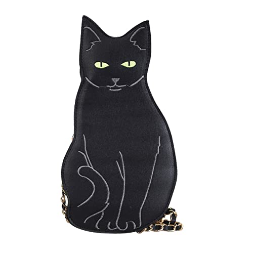 FRCOLOR Stylische Katzen Schultertasche Mit Ketten-Design Und Für Alltag Reisen Shopping Und Langlebigem Pu-Material Gefertigt Bietet Ausreichend Für Persönliche Gegenstände von FRCOLOR