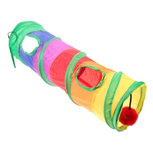 FRCOLOR Interaktiver Katzen-Donut-Tunnel Großes Zelt Für Hauskatzen Katzenspielzeug Regenbogen-tunnelbett FRCOLOR Interaktiver Katzen-Donut-Tunnel Großes Zelt Für Hauskatzen Katzenspielzeug Regenbogen-tunnelbett von FRCOLOR