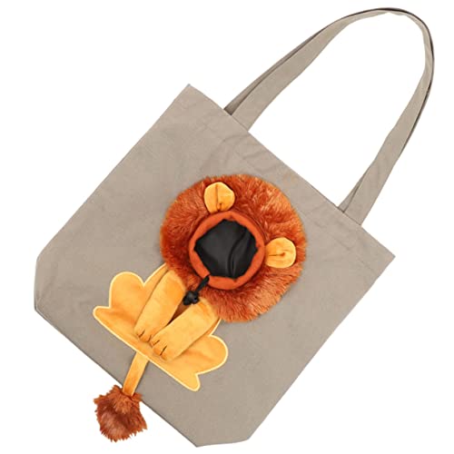 FRCOLOR Katzentasche Tragetasche Für Kleine Haustiere Atmungsaktive Tragetasche Mit Verstellbarem Fenster Für Ausflüge Tiefgrau Kompakte Canvas-Tasche Für Katzen Und Kleine Hunde von FRCOLOR