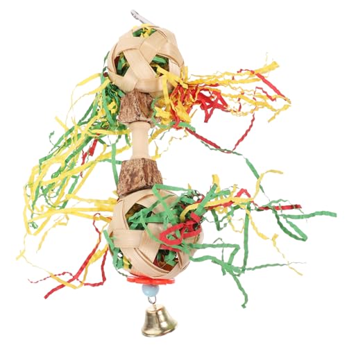 FRCOLOR Papageien Spielzeug Für Vogelkäfige Bissfestes Kauspielzeug Für Papageien Und Wellensittiche Dekoratives Hängeelement Für Vögel Langlebig Und Sicher von FRCOLOR