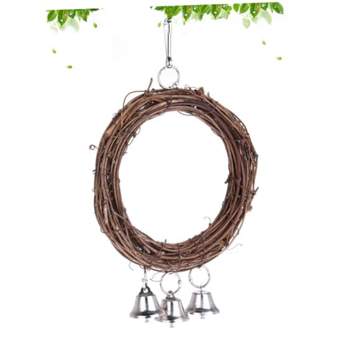 FRCOLOR Spielzeug Rattan Schaukel Mit Kletter Und Ruheplatz Für Vögel Großer Weidenring Vogelkäfig-zubehör Für Wellensittiche Und Nymphensittiche FRCOLOR Spielzeug Rattan Schaukel Mit Kletter Und Ruheplatz Für Vögel Großer Weidenring Vogelkäfig-zubehör Für Wellensittiche Und Nymphensittiche von FRCOLOR